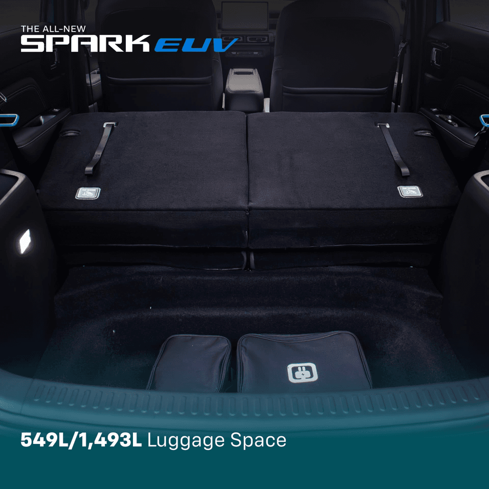 Chevrolet Spark EUV with 549 liters of luggage capacity