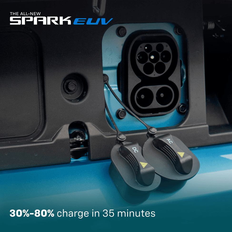 Chevrolet Spark EUV carrying friends on a summer trip