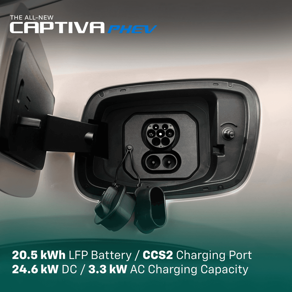 Chevrolet Captiva PHEV charging connection
